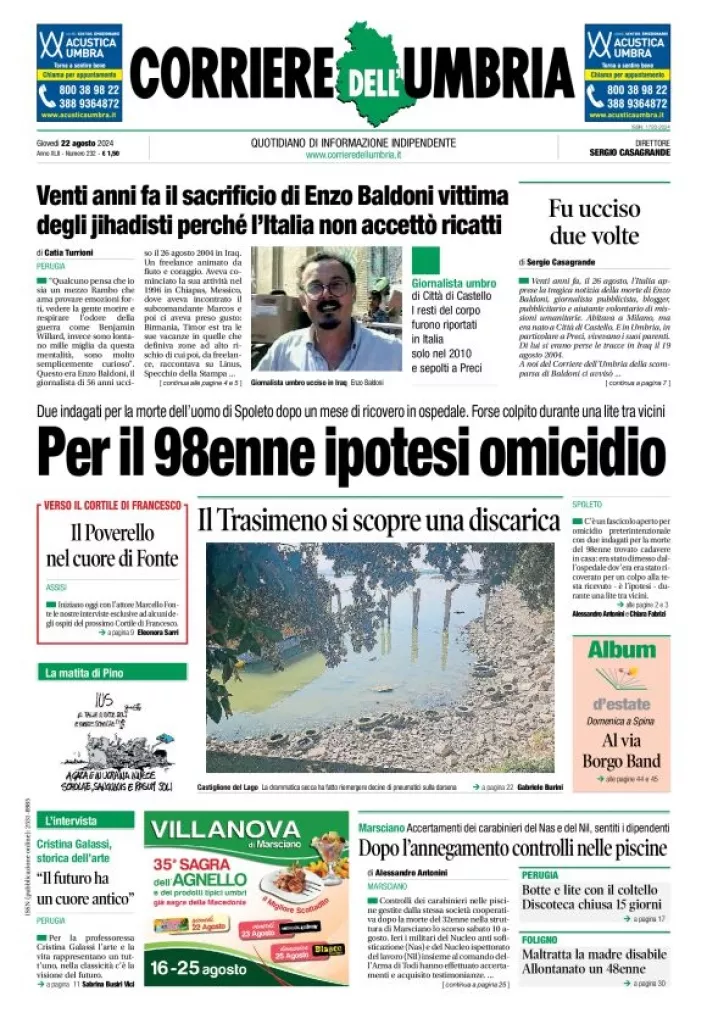 Prima-pagina-corriere umbria-del-2024-08-22